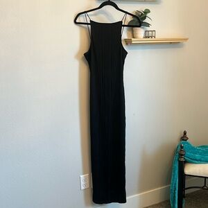 BRAND NEW never worn TOPERTH ELEGANT SQUARE-NECK BLACK MAXI DRESS